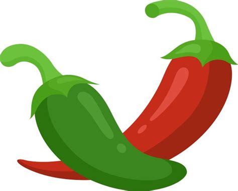 Hot Chilli Pepper Red And Yellow Royalty Free Vector Image