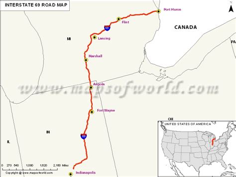 I 69 Southern Indiana Map United States Map