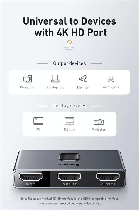 Baseus Matrix HDMI Switch 4K HD 30Hz – hyselec