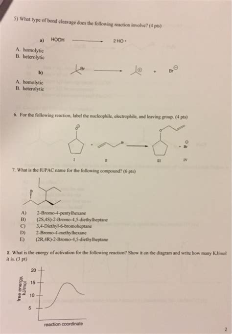 Solved What Type Of Bond Cleavage Does The Following