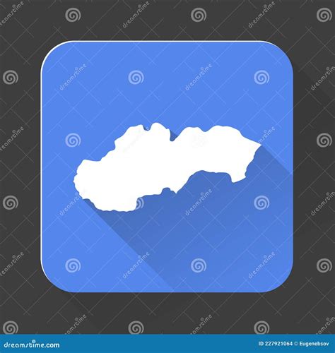 Detailed Slovakia Physical Map With Labeling Cartoon Vector