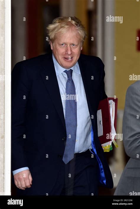 Photograph Of Prime Minister Boris Johnson Leaving Number 10 Downing