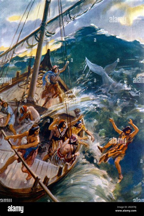 Illustration From The Story Of Jonah And The Whale - Jonah Being Cast