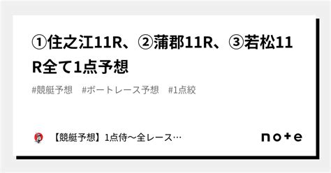 ⚔️①住之江11r、②蒲郡11r、③若松11r⚔️全て1点予想⚔️｜【競艇予想】1点侍～全レース1点絞りの予想屋