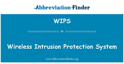 WIPS Definition: Wireless Intrusion Protection System | Abbreviation Finder