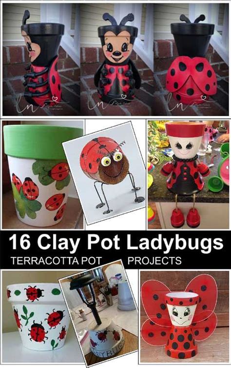 16 Clay Pot Ladybugs Terracotta Pot Projects Clay Pot Crafts Clay