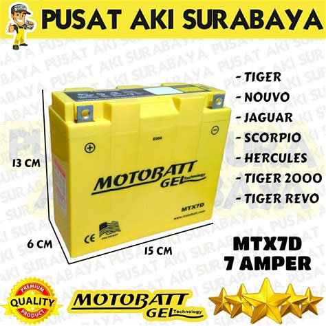 Pusat Aki Motobatt Mtx D Accu Kering Motor Terbaik Honda Tiger