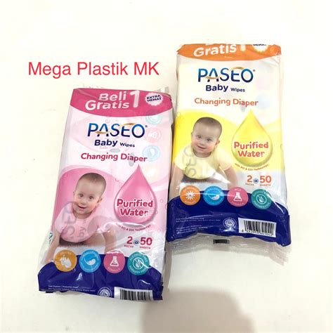 Jual Tissu Basah Paseo Baby Wipes Isi 50 Lembar Buy 1 Get 1 Shopee