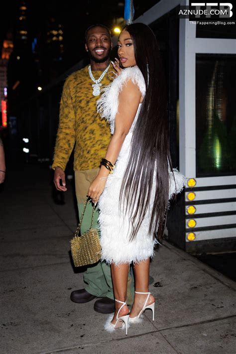 Megan Thee Stallion Sexy Seen Flaunting Her Hot Cleavage At Stk For The Snl After Party In New