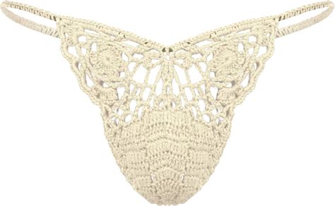 iiniim sous vêtement Homme String Sexy Hot à Ajourée Slip Sissy Respirant Culotte Crochet Fait