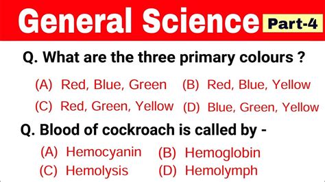 General Science Gk Question Answer General Science Gk Questions