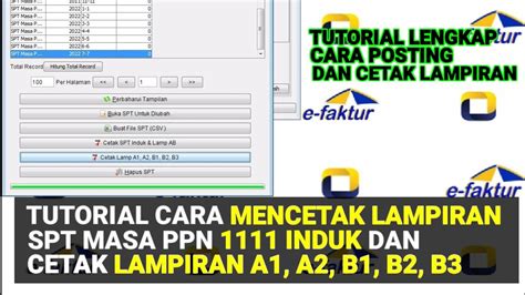 Cara Cetak Lampiran Spt PPN Di Web Efaktur Terbaru YouTube