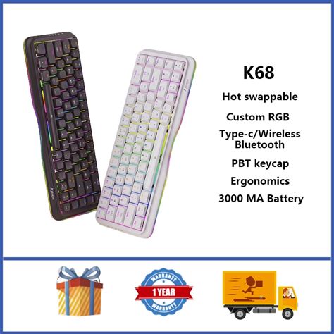 KEMOVE K Wireless Mechanical Keyboard RGB Hot Swappable Key Custom Game Keyboard PBT Keycap