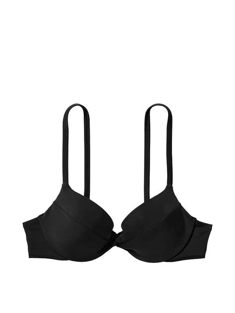 Büzgülü Çıkarılabilir Push Up Bikini Üstü Siyah VS Victoria s Secret Swim