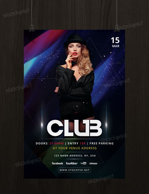 Club Style Free Psd Flyer Template Free Flyer Freepsdflyer Riset