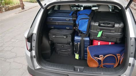 2022 Hyundai Tucson Luggage Test How Much Cargo Space Autoblog