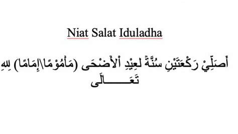 Niat Salat Iduladha Dilengkapi Tata Cara Dan Bacaan Takbiran Lengkap