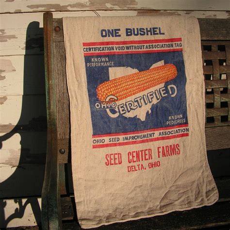 Set Of Vintage Burlap Canvas Sacks Seed Grain Bags By Hurstdesigns