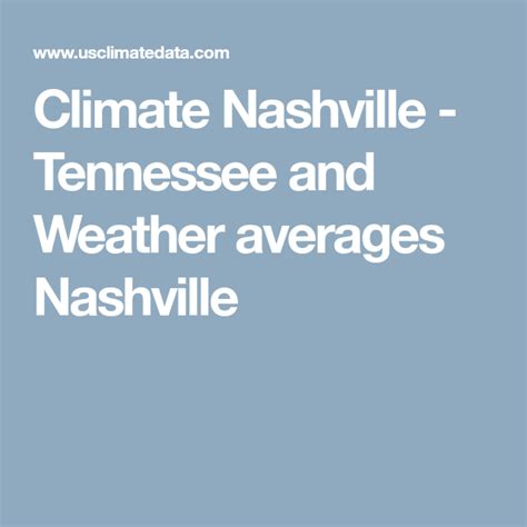 Climate Nashville - Tennessee and Weather averages Nashville ...