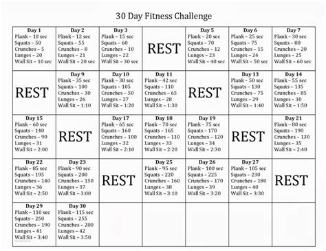 30 Day Challenge Workout Challenge 60 Day Workout Plan 30 Day