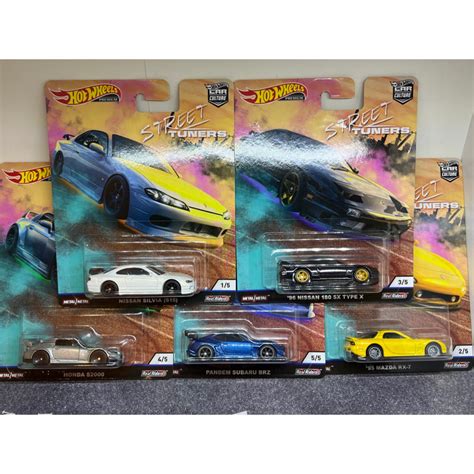全新未拆 風火輪 Hot Wheels 汽車文化 street tuners 全套五款 精裝 膠胎 蝦皮購物
