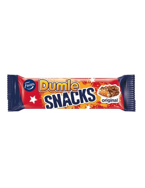 Fazer, Dumle Snacks, Schoko-Toffee-Riegel mit Crisps 40g