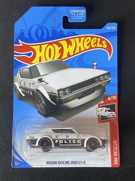 HOT WHEELS HW Rescue Nissan Skyline GT R blanc boîte gratuite