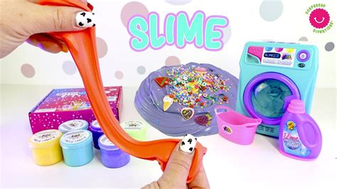 Lavadora De SLIME Pruebo Slimes FLUFFYs Y Los Mezclo Todos YouTube