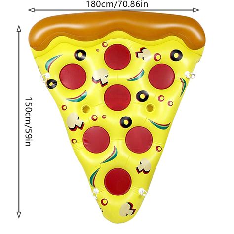 Jrocdr Inflatable Pizza Float Summer Adult Water Lounger Color