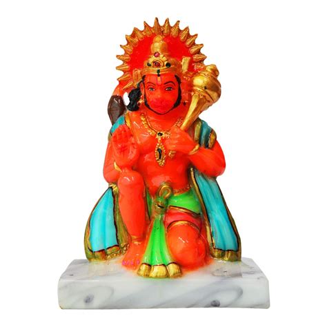 Buy Fabzone Lord Mahavir Hanuman God Bajrangbali Marble Idol Statue