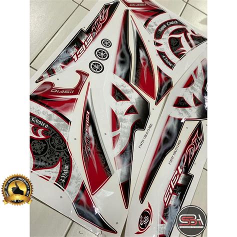 Sticker Body Set Stripe Coverset Cover Set Lc Merah Batik Lc V2 V3