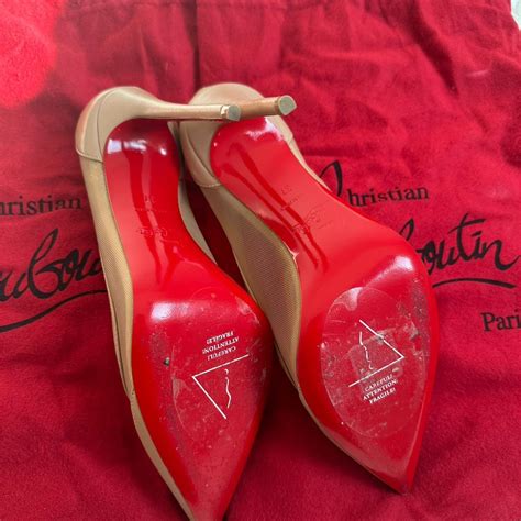 CHRISTIAN LOUBOUTIN Galativi Nude Heels Depop