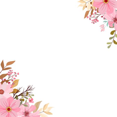 Un Borde Con Un Hermoso Ramo De Flores Rosas Png Borde De Flores Boda Flor Png Y Vector Para