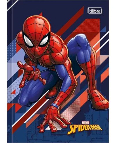 Caderno Brochura 1 4 Capa Dura Spider Man 80fls Parcelamento Sem Juros