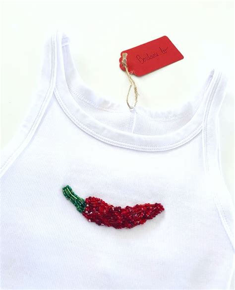 Red Hot Chili Peppers Bordado Con Abalorios Bordado Abalorios Hecho A Mano