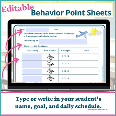 Point Sheet For Behavior Construction Made By Teachers