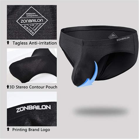 Buy ZONBAILON Men S Underwear Briefs Pack Sexy Bulge Enhancing Ball