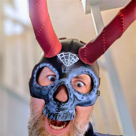 Skull Mask Leather Pattern Pdf With Horns By Leatherhubpatterns Etsy