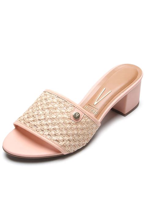 Tamanco Vizzano Salto Grosso Nude Compre Agora Dafiti Brasil