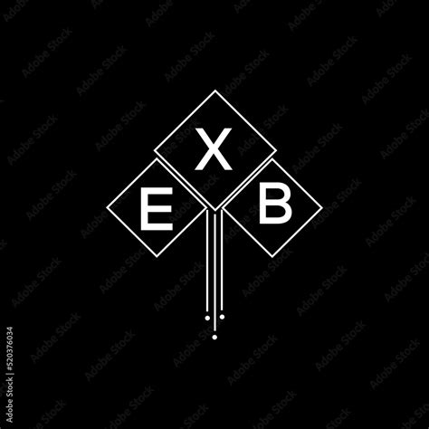 exb letter logo design  white background  illustrator exb vector