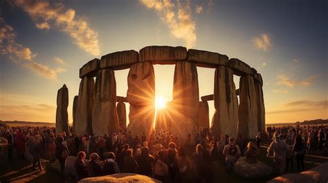 Premium AI Image | Stonehenge summer solstice at sunrise