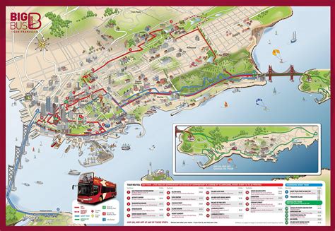 Big Bus Sf Carte San Francisco Visite En Bus De La Carte Californie