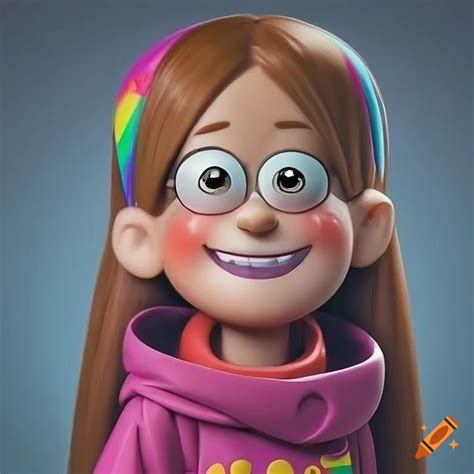 Detailed Portrait Of Mabel Pines From Real Life To Cartoon