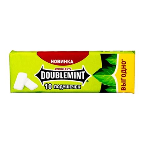 Купить жевательная резинка wrigleys doublemint 13г с доставкой на дом в ...