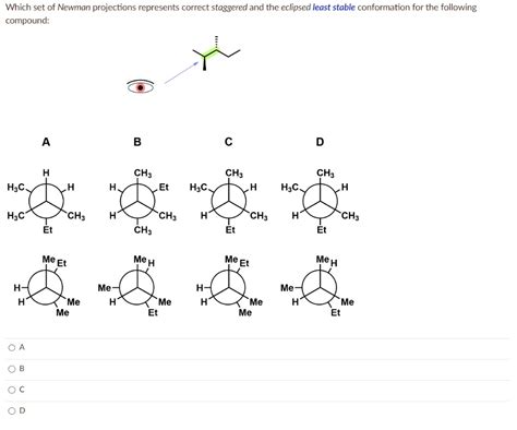 SOLVED Which Set Of Newman Projections Represents The Correct
