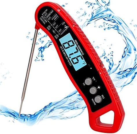 Food Thermometer Waterproof Digital Instant Read Meet Thermometer With