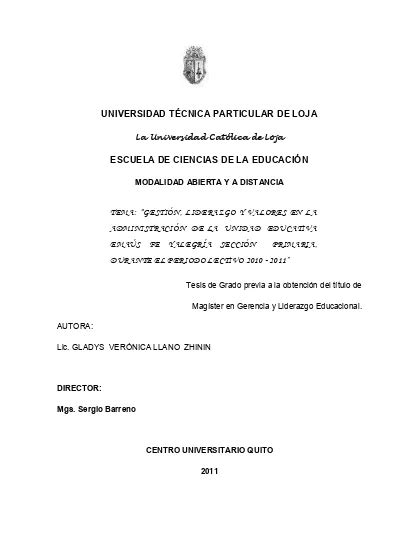 Gesti N Liderazgo Y Valores En La Administraci N De La Unidad