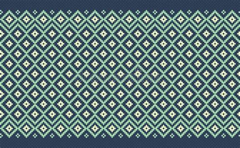 Pixel Ethnic Pattern Vector Embroidery Aztec Background Geometric