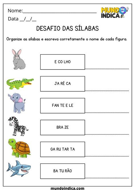 Reforço Atividades De Alfabetização 3 Ano