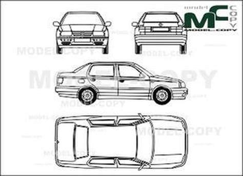 Volkswagen Vento D Drawing Blueprints Model Copy Default